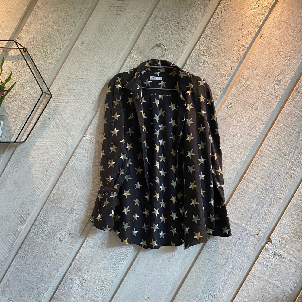 BNWT Silk Equipment Star Print Button Up Blouse